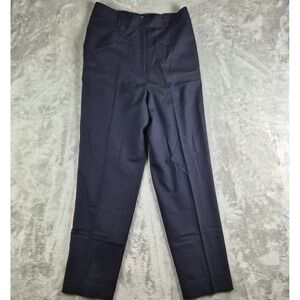 Talbots Pants Women 14 Navy Blue Wool Stretch Dressy Formal Career Made In Japan